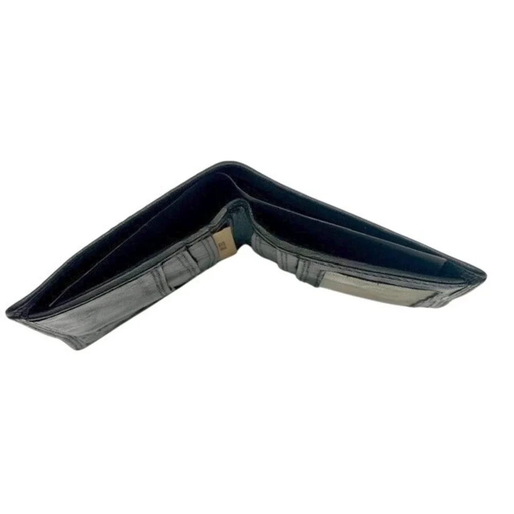 Spaghetti Western Black Leather Bifold Wallet‎ Supple leather NWT